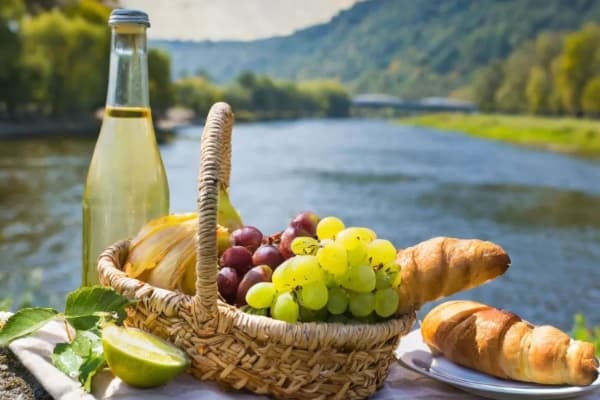 grapes and croissants